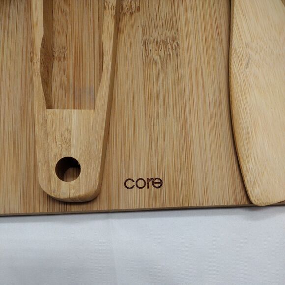 CauseBox Core Bamboo Serve Set 2020 Cutting Board, Spatula & Spoon NEW - Picture 5 of 5